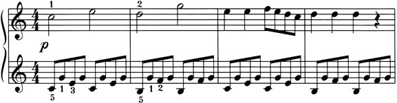 Score excerpt: Frolicking