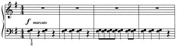 Score excerpt: The Trumpet and the Drum