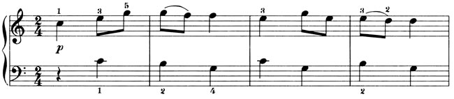 Score excerpt: Arietta in C Major