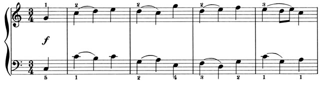 Score excerpt: Passepied in C Major