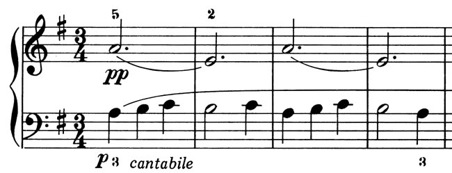 Score excerpt: A Sad Story