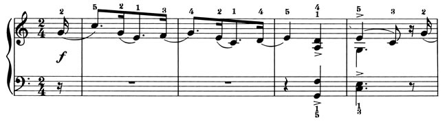 Score excerpt: March/Quick March