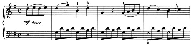 Score excerpt: Sonatina No. 2 in G Major