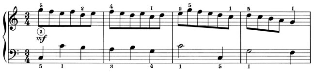 Score excerpt: Menuet en Rondeau