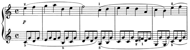 Score excerpt: Bagatelle